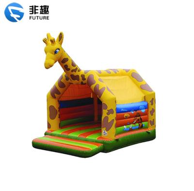 China Party event big giraffe inflatable castle bounce house for kid. Bouncy Castle Amusement Park for sale