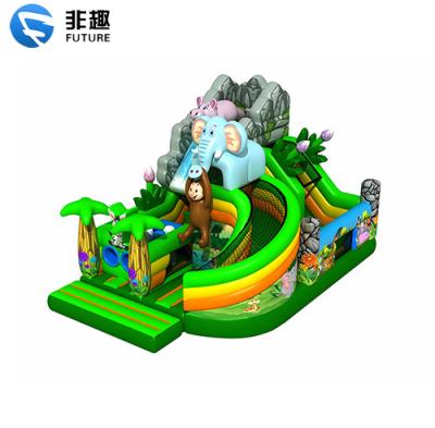 China Indoor and outdoor inflatable shopping mall large school castle bouncer and slide; Kids amusement inflatable theme park. Inflatable bouncy castle for sale