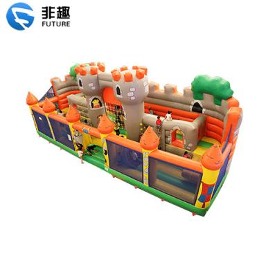 China Indoor and outdoor inflatable shopping mall large school castle bouncer and slide; Inflatable Kids Amusement Theme Park Devices for sale