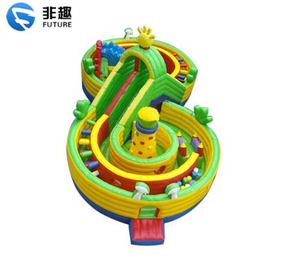 China Indoor and outdoor inflatable shopping mall large school castle bouncer and slide. Inflatable Children And Adult Amusement Theme Park Devices for sale