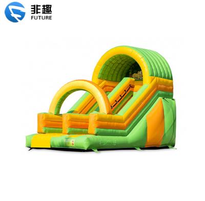 China Large Inflatable Outdoor Amusement Castle Water Slide And Climb Wall For Event Kids Amusement Theme Park Equipment for sale