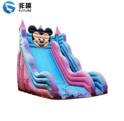 China Outdoor amusement giant inflatable water castles slide and climb wall for amusement event.children theme park equipment for sale