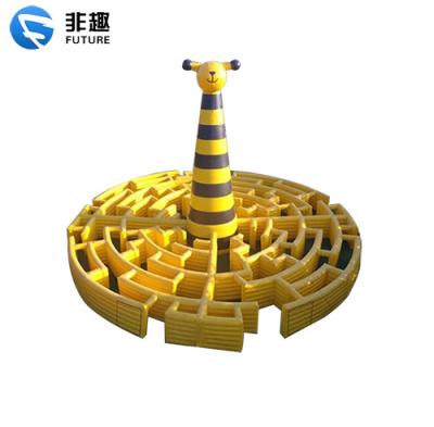 China Amusement park outdoor moving giant school deer theme maze inflatable amusement park for activities. Inflatable kids amusement theme park devices. for sale