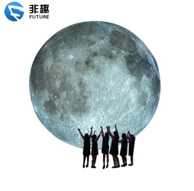 China Commercial event giant inflatable moon helium balloon for event advertise. Mid-autumn festival party decoration with LED light for sale