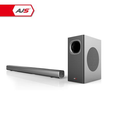 China AJS 2.1 CH Radio Wired Wireless Subwoofer BT Sound Bar with ARC Input and Special LED Display for Home TV Home Theater System for sale