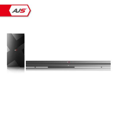 China Hot sales wireless system AJS 2.1 Amazon soundbar BT TV with 120W subwoofer and ARC input for home theater system for sale