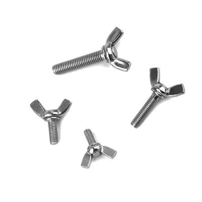 China DIN316 Stainless Steel Wing Bolts Butterfly Wing Screws - plain stainless steel finish - customized for sale