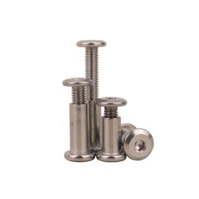 China Chicago Round Brass Screw With Nut Customized Male Female Screw Binding for sale