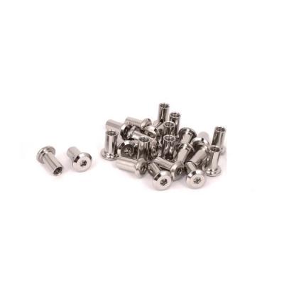 China 304 Stainless Steel Flats Truss Hex Socket Head Chicago Screws With Nuts - Special Flat Head Male And Female Set for sale