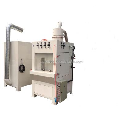 China Non-toxic automatic rotating sandblasting machine for sale