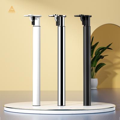 China New Style Modern Metal Table Leg Height Adjustable Desk Frame Telescopic Folding Cylindrical Table Legs for sale