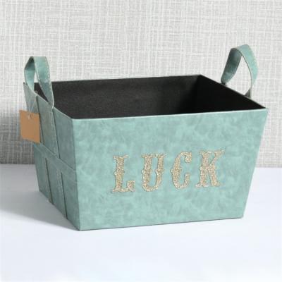 China Viable Leather Basket Storage Basket Wholesale for sale