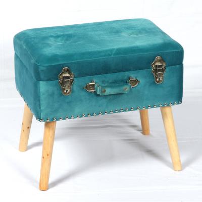 China stool home & Colorful Ottoman Living Room Furniture Stool Storage Stool With Wooden Legs for sale