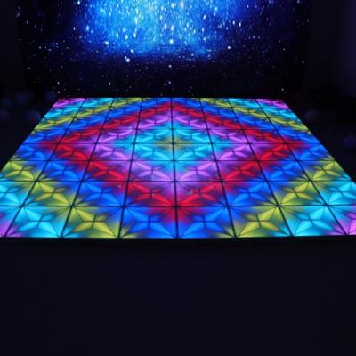 China Hotel Directed Wireless Battery Portable Nightclub Disco Magnet Led Magic Star Dance Floor Tiles On Sale for sale