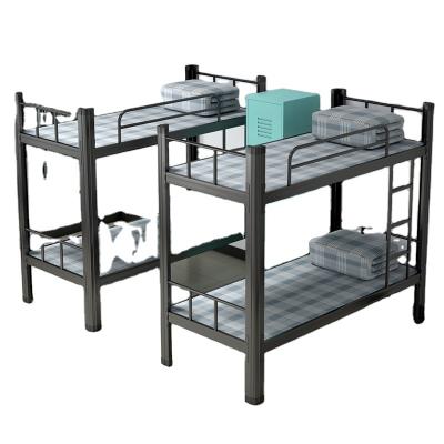 China T-B-001Factory Latest Price Traditional School Domitery Metal Double Layer Bed Designs Metal Bunk Solid Steel Student Bed for sale