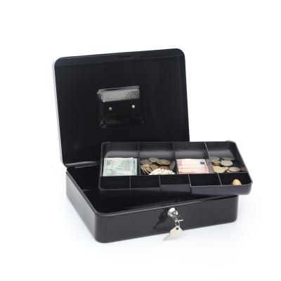 China T-S-310-3 300*240*90(mm) Cash Box For Cheap Home Square Cashier Metal Cash Box Shop Security In Black 30*24*9(cm) for sale