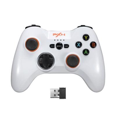 China PXN-9603 Game Controller Joystick 2.4Ghz Protective Case Gaming Gamepad Wireless Joystick For PC/Android/PS3-White 13.5*7.0*18cm for sale