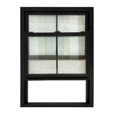 China Grill Design Vertical Sliding Windows American style Sash Hung Aluminium Window for sale