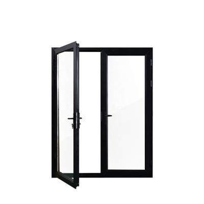 China NAIFU Exterior Aluminum Swing Doors Casement French Door Glass Double Panel  3D Model Design for sale