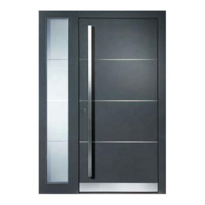 China Windproof House Entry Door Aluminum Frame Panel Bulletproof Security Doors for sale