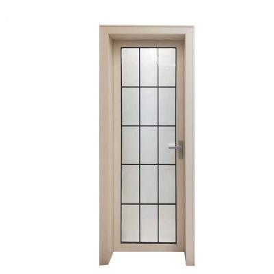 China House Toilet Waterproof Interior Aluminum Swing Door Frosted Glass Aluminium Bathroom Doors for sale