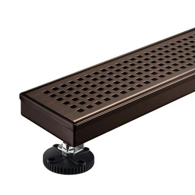 China V design made quick draining 304/316 stainless steel shower channel grate, floor drain, linear shower drain for sale