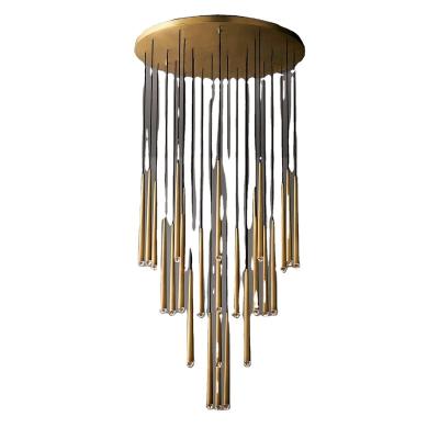 China Modern Led Round Metal Chandelier Lights Bedroom Living Room Chandelier Luxury Lighting Fixtures Round Lamps for sale