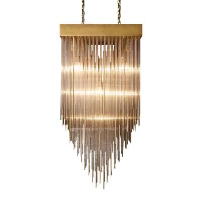 China Modern Hanging Living Room Ceiling Crystal Stair Modern Chandelier Modern Luxury For Hotel Living Room Led Pendant Light for sale