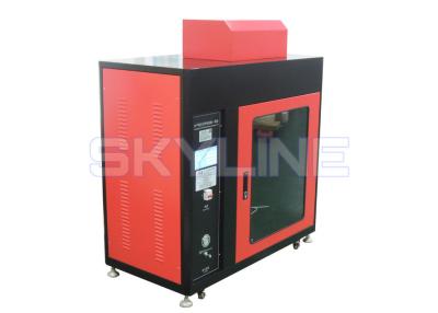 China Stainless Steel Flammability Testing Equipment with 45 Degree Sample Clamping Angle and Black Interior Color for sale