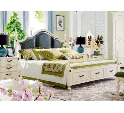 China Room Furniture Bedroom Set Latest Wood Double Bed Design With Storage Box for sale