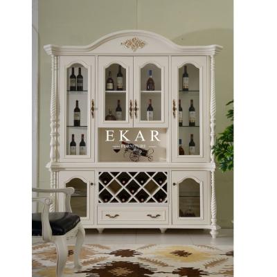 China white wooden 4 doors glass cabinet for sale