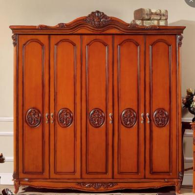 China 5 Door Antique Classic Furniture Wardrobe Bedroom for sale