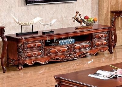 China French Luxury Antique Wood TV Stand classical furniture for sale