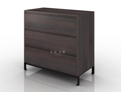 China Metal Legs Storage Cabinet MDF 3 Drawer Chest for sale