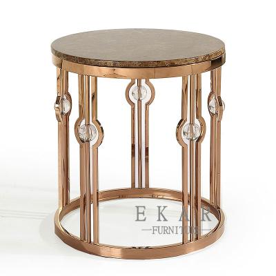 China Heated Mental Gold Side Table Living Room Furniture for sale