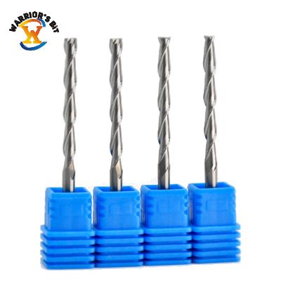 China Carbide Mil End For Wood With Two Flute Spiral Cut CNC Router Bits Solid Carbide End Mill Cutting Wood for sale