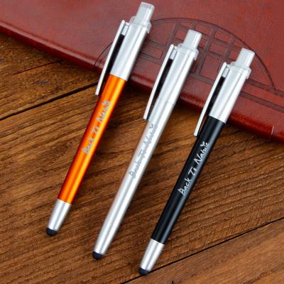 China office & School Pen Promotional Pen OEM Led Light Up Soft Screen Stylus Pen Custom Laser Lighting Logo Ballpoint Pen for sale