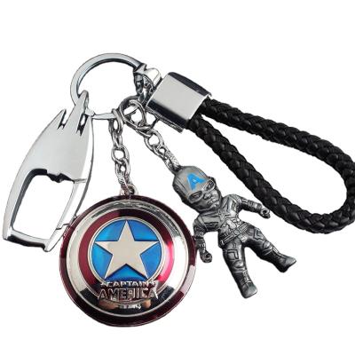 China Special-shape Metal Key Chain Men's Metal Head Chain Men's Iron Man Avengers Superheroes Metal Waist Pendant Gift for sale