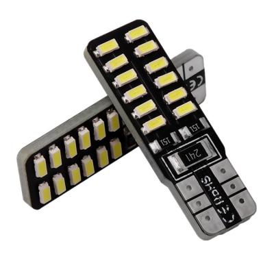 China Clearance / Door / Highlight T10 24SMD Canbus 3014LED Chips No Error License Plate Light Bulbs W5W DC 12V / Instrument for sale