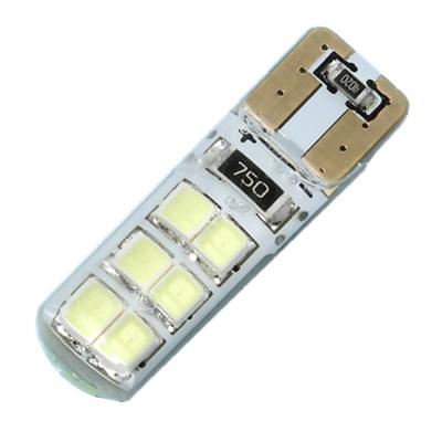 China Canbus DC12V T10 2835 12SMD Lead Silicone Auto Trunk Bulb W5W 194 158 168 192 193 33mm*10mm*9mm for sale