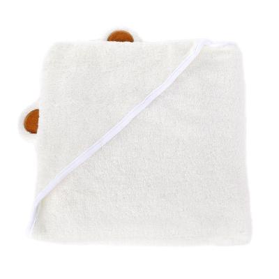 China Custom Made Thick Compressed Bamboo Baby Hooded Towel 500 Gsm Bath Towels for sale