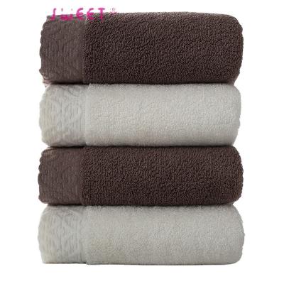 China Japan Solid Color Long-staple Soft 100% Cotton Face Hand Towel For Bathroom for sale