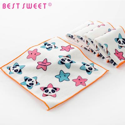 China White Cartoon QUICK DRY 100 Cotton Handkerchief For Baby for sale