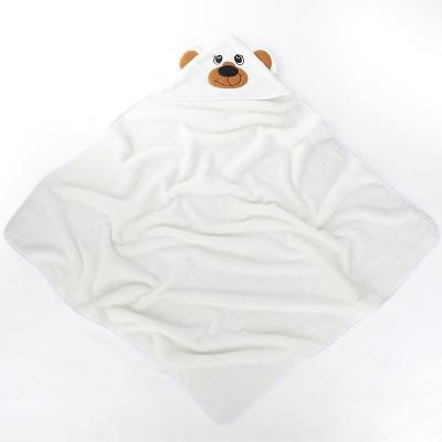 China Good Quality Home Custom Baby Animal Cartoon Bamboo Bear Hooded Towel for sale