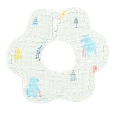 China 100% White Newborn Baby Toddler Bibs Drool Bandana Towel Kids Cotton Bib Triangle Scarf Infant Viable Soft Teether Apron for sale