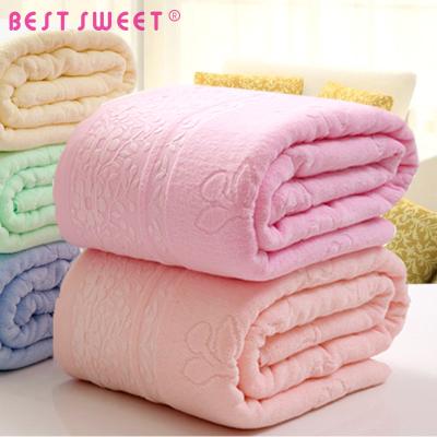 China Anti-pilling terry cloth bed cover cotton blanket from China supplier for sale