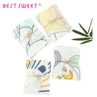 China Safety and Soft Wholesale Simple Muslin Bamboo Fiber Baby Wrap Baby Milestone Blanket for sale