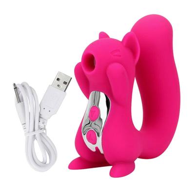 China Soft Multifunctional Rechargeable Women Silicone Clit Squirrels Squirrels Sucking Sex and Vibrating Injection Clitoral Licking Toy Squirrel Vibrator for sale