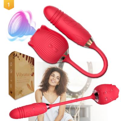 China Sucking/Retracting/Vibrating/Heating 2 in 1 Vaginal Adult Sex Toy Sexy Toys Masturbation Clit Sucker Rechargeable Nipple Vibrator for Women Adult Sex Pink Vibrator for sale