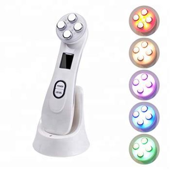 China USB Charging 3 In 1 RF Radio Frequency EMS Led Light Skin Tighten Galvanic Wrinkle Removal Machine Beauty for sale